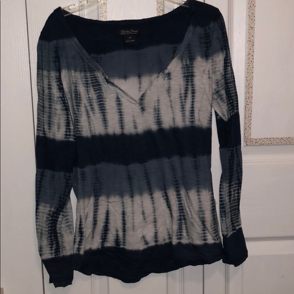 Lucky brand long sleeve tie dye shirt
